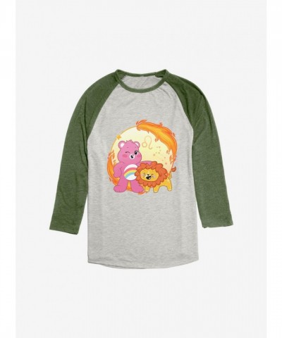 Care Bears Leo Bear Green Raglan for Men