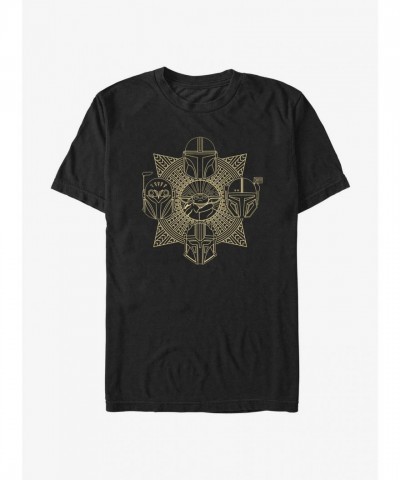 Star Wars Mandalorian Grogu and Creed Cotton T-Shirt - Men's Black