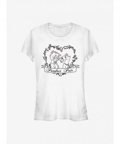 Disney The Aristocats Duchess & O'Malley Soft Girls T-Shirt - Junior White