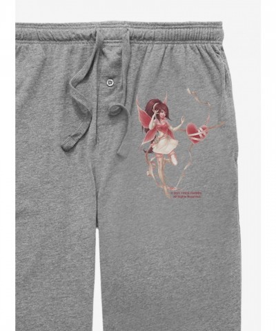 Trick Fairies Grey Heart Pattern Men's Comfortable Pajama Pants