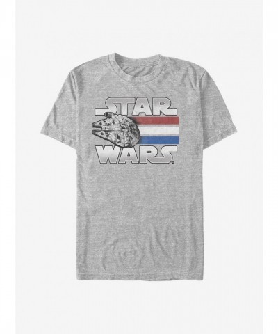 Star Wars Millennium Falcon Blast Off Tee - Unisex Grey