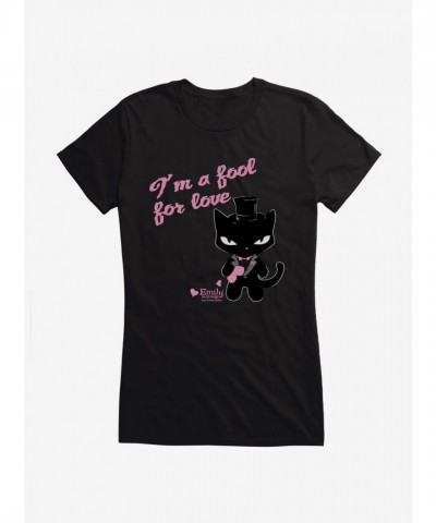 Emily Strange Fool for Love Lightweight Cotton Girls T-Shirt