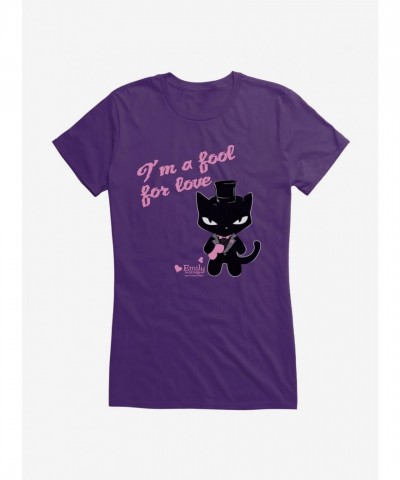 Emily Strange Fool for Love Lightweight Cotton Girls T-Shirt