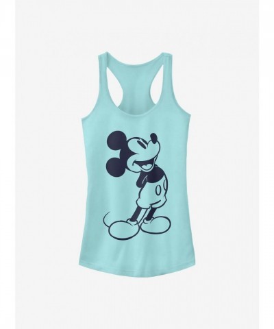 Disney Classic Mickey Girls Cotton Tank Top - Blue