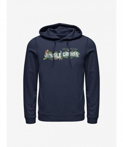 Disney Jungle Cruise Wish You Were Here Men's Blue Hoodie