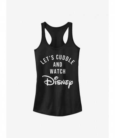 Disney Classic Logo Soft Girls Tank Top - Black
