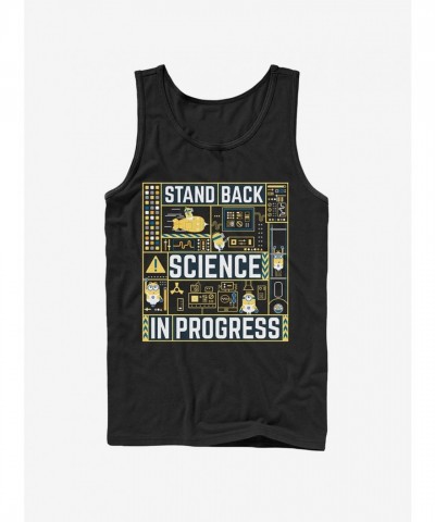 Minions Science in Progress Black Tank Top for Men