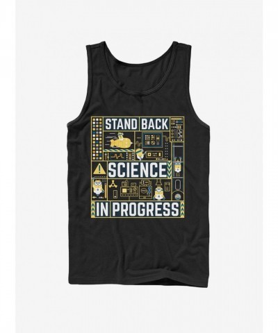 Minions Science in Progress Black Tank Top for Men