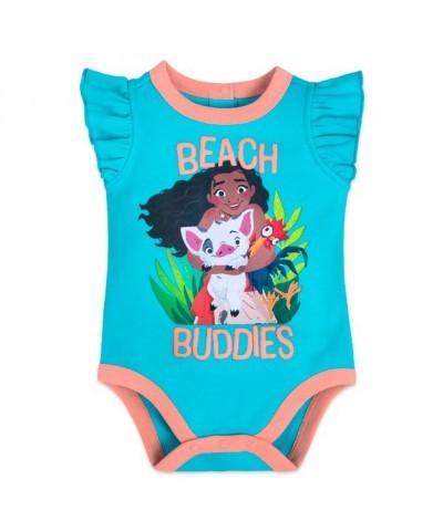 Moana Ruffled Wing Sleeves Bodysuit for Baby