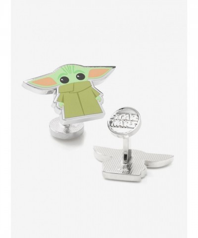 The Mandalorian Baby Yoda Adorable Pose Cufflinks for Men