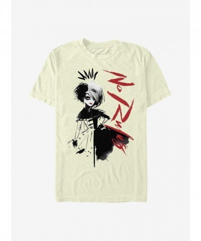Disney Cruella Art T-Shirt for Men - BEIGE