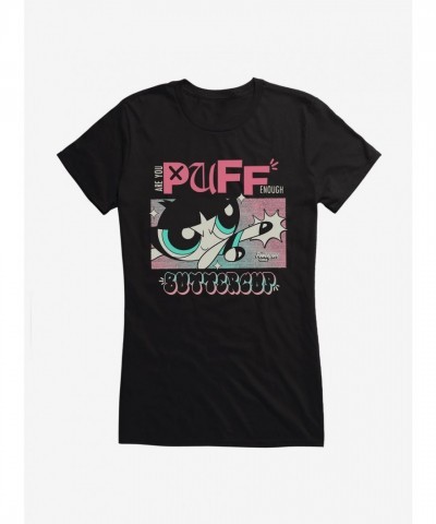 Powerpuff Girls Buttercup Puff Junior's T-Shirt