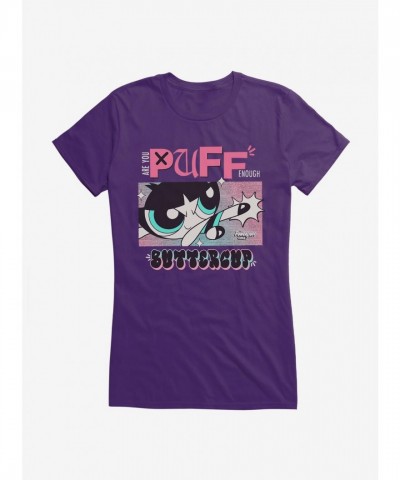Powerpuff Girls Buttercup Puff Junior's T-Shirt
