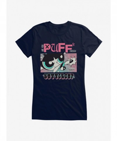 Powerpuff Girls Buttercup Puff Junior's T-Shirt
