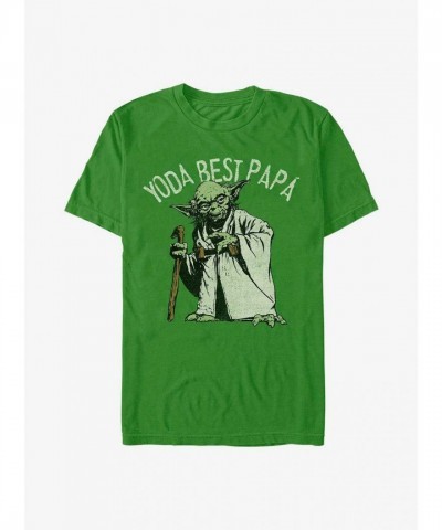 Star Wars Yoda Dad T-Shirt - Green Comfortable Cotton Men's Size