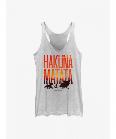 Disney Sunset Matata Girls Tank Top - White