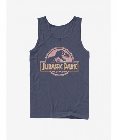 Jurassic Park T. Rex Henna Print Tank Top - Blue