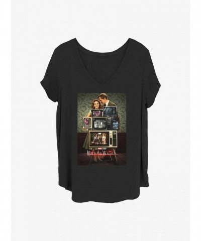 Marvel WandaVision Evolution Posters Women's Plus Size T-Shirt - Black