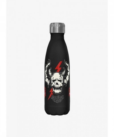 Stranger Things Inspired Lightning Water Bottle - 17oz Black Stainless Steel