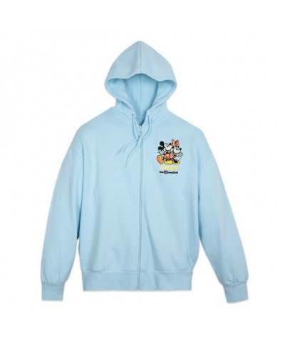 Mickey Minnie Mouse Women's Zip Hoodie 2023 Disney World Souvenir