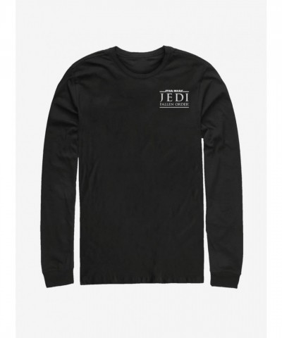 Star Wars Jedi Fallen Order Logo Long Sleeve Tee - Men's Black Cotton