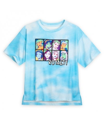 Disney Princess Royalty Pop Art Tie-Dye T-Shirt for Women