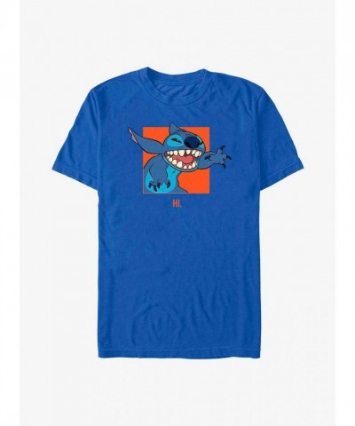Disney Lilo & Stitch Blue Awkward Hi T-Shirt for Men