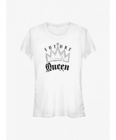 Disney Crowned Queen T-Shirt for Girls - White