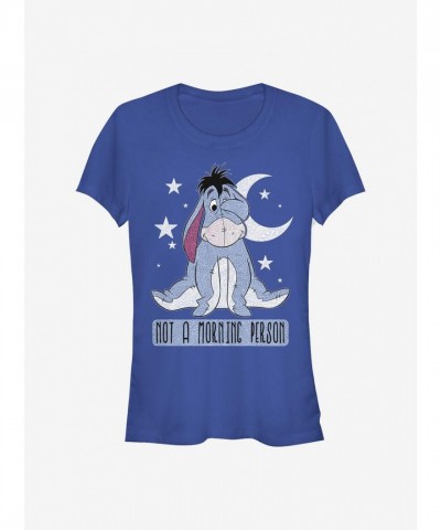 Disney Winnie The Pooh Eeyore Morning Girls T-Shirt - Junior Size BLUE