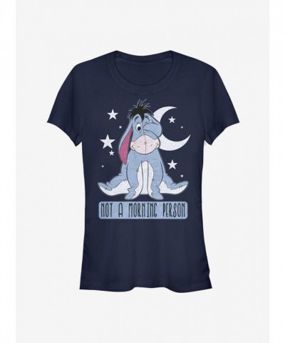 Disney Winnie The Pooh Eeyore Morning Girls T-Shirt - Junior Size BLUE