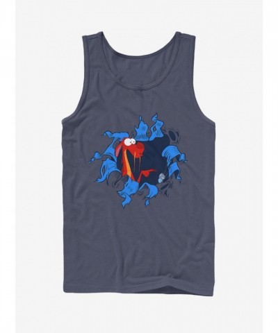 Disney Mulan Oh Mushu Unisex Cotton Tank Top - Blue