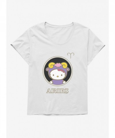 Hello Kitty Aries Zodiac Stencil Tee for Plus Size Girls
