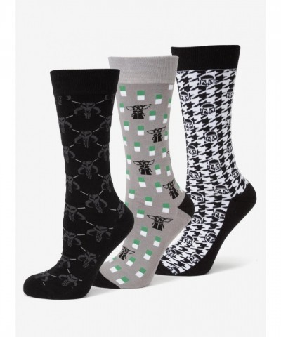 Star Wars Mandalorian Themed 3 Pair Cushiony Socks Gift Set
