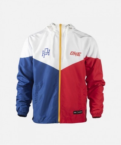 Pilipinas Flag Inspired Tricolor Windbreaker - Water Resistant Unisex Jacket