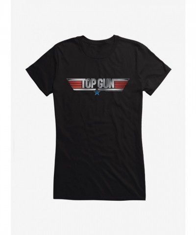 Top Gun Movie Logo Junior T-Shirt for Girls