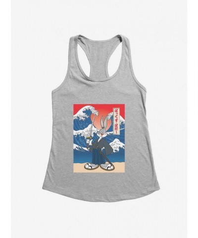 Looney Tunes Bugs Bunny Cartoon Wave Design Girls Tank Top