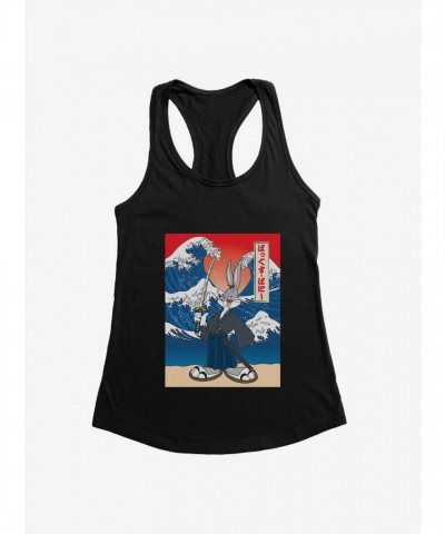 Looney Tunes Bugs Bunny Cartoon Wave Design Girls Tank Top