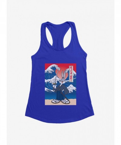 Looney Tunes Bugs Bunny Cartoon Wave Design Girls Tank Top