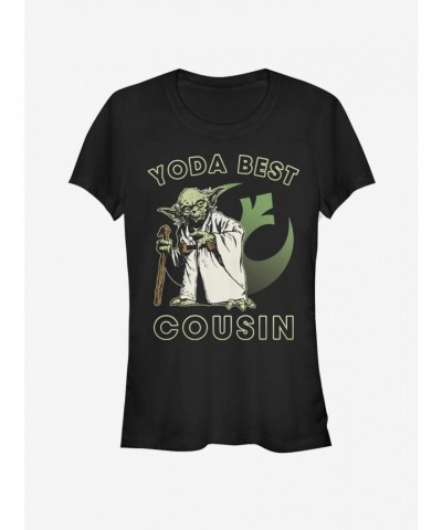Star Wars Yoda Cousin Girls Cotton T-Shirt - Junior Sizes