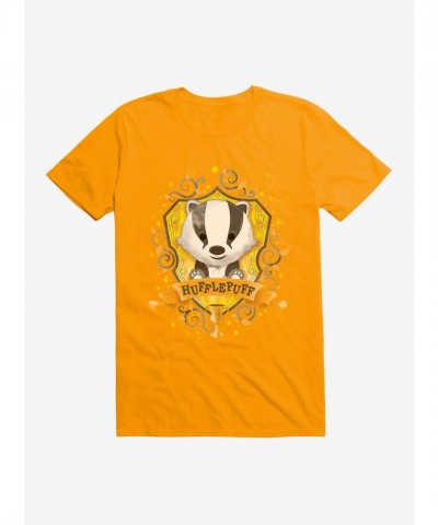Harry Potter Hufflepuff Gold Graphic Tee for Men