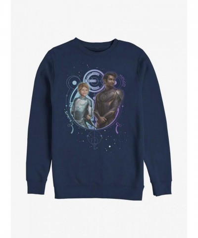 Marvel Eternals Kingo and Sprite Men's Crewneck Sweatshirt - Blue