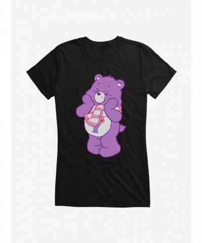 Care Bears Share Bear Scarf Tee for Girls - Lightweight Cotton