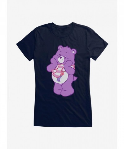 Care Bears Share Bear Scarf Tee for Girls - Lightweight Cotton