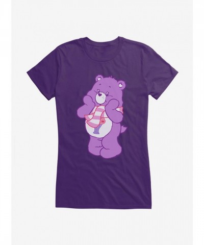 Care Bears Share Bear Scarf Tee for Girls - Lightweight Cotton