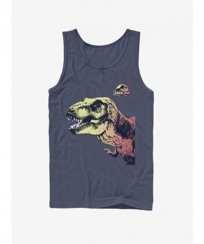 Sneaky T. Rex Unisex Tank Top in Blue