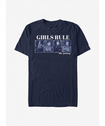 Mandalorian Inspired Galaxy Rule T-Shirt for Girls - Blue
