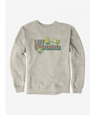 Minions Bob's Left Unsupervised Unisex Sweatshirt - Men's White