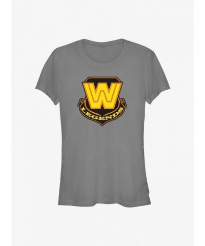 WWE Grey Classic Logo T-Shirt for Girls - Lightweight Cotton