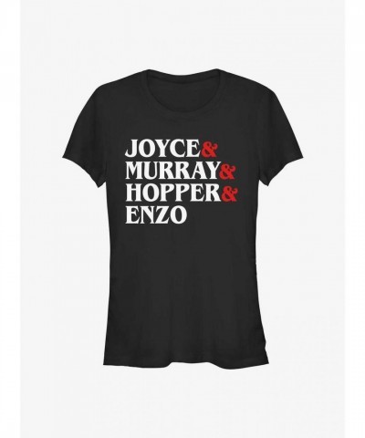 Stranger Things Graphic Tee for Girls - Lightweight Cotton Joyce & Hopper