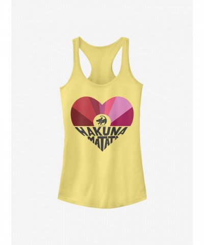 Disney Girls Hakuna Matata Rainbow Tank Top - Yellow